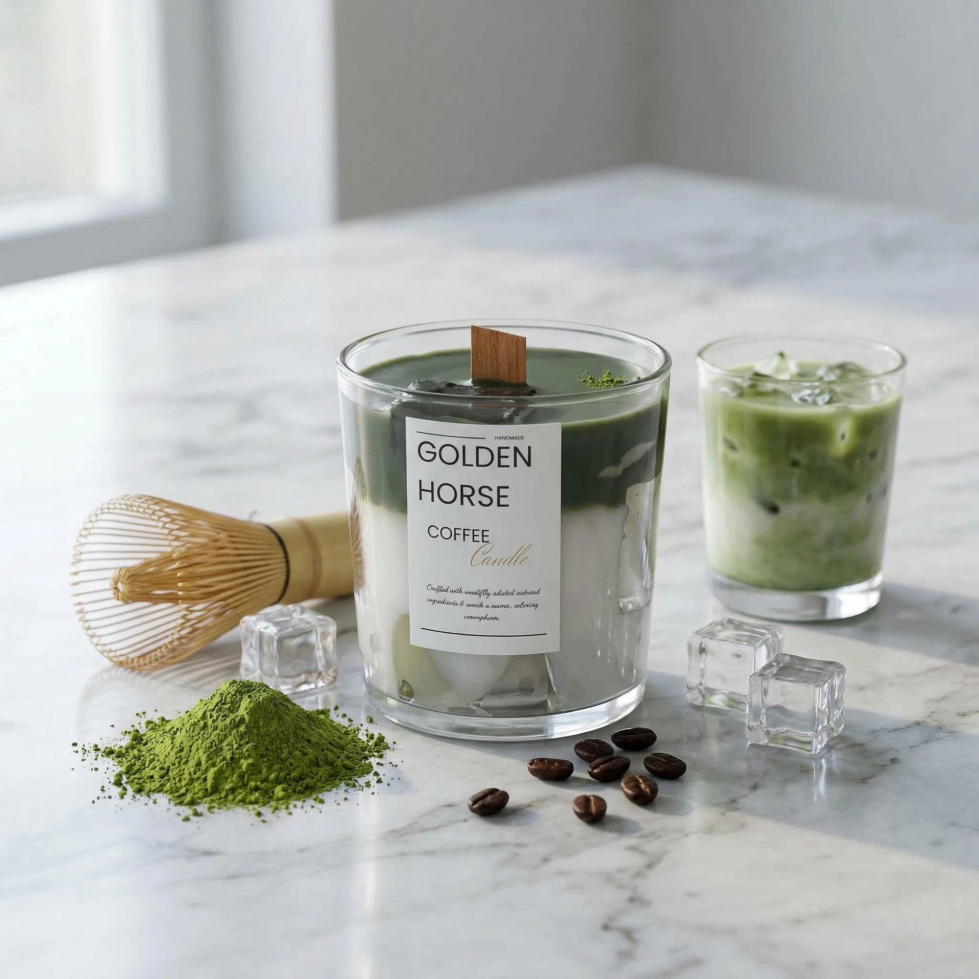 Golden Horse Coffe Candle - 1